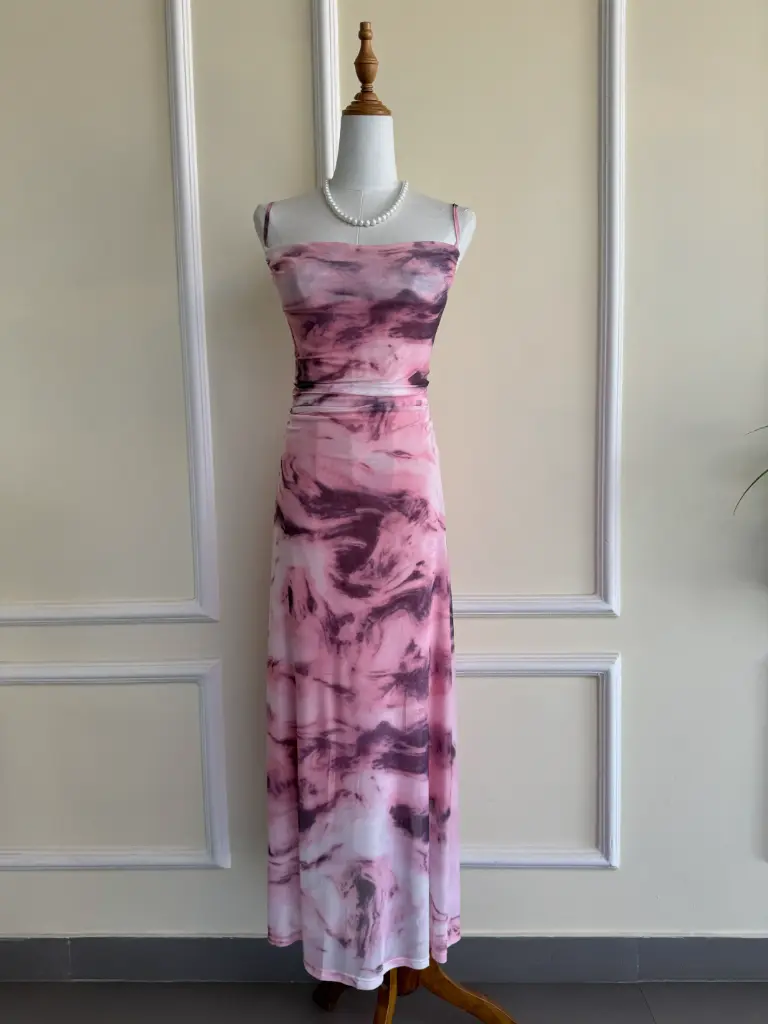 1.3513 7722 MESH DRESS (PINK, M)