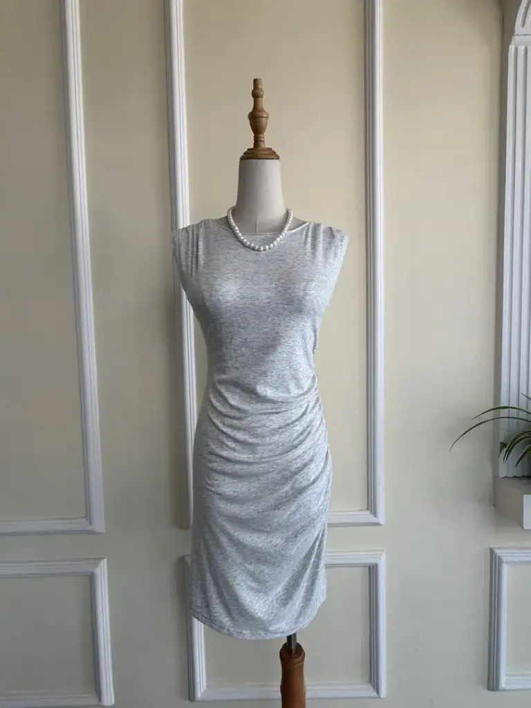 HB SS25-45 Side Ruched Bodycon Dress