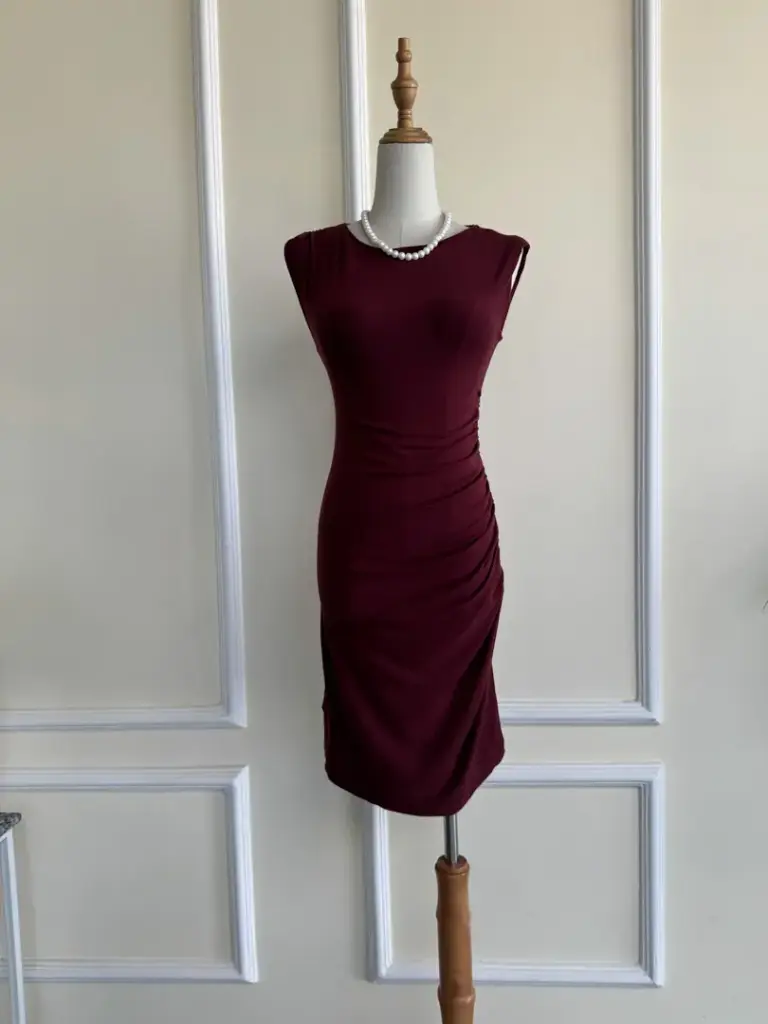 HB SS25-45 Side Ruched Bodycon Dress