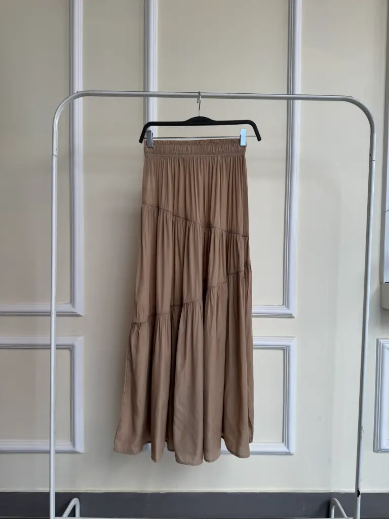 HB SS25-48 Asymetrical Maxi Skirt