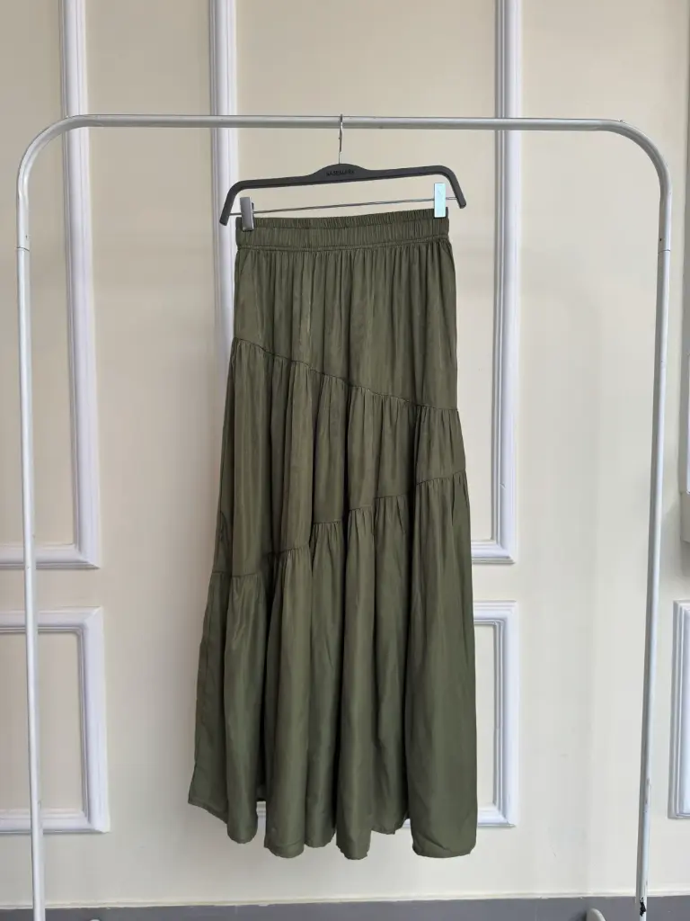 HB SS25-48 Asymetrical Maxi Skirt