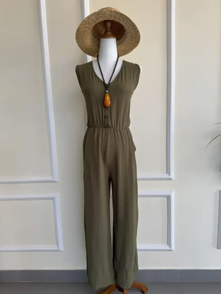 HB SS25-79 Front Button Jumpsuit