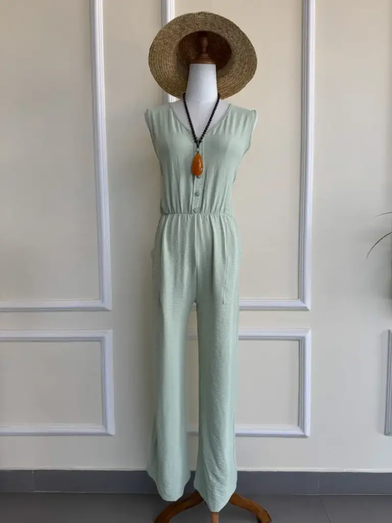 HB SS25-79 Front Button Jumpsuit
