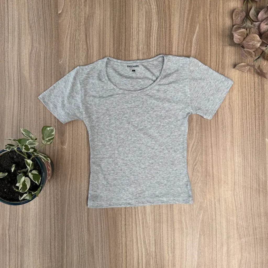 2.1323 HB SS25-88 Oval Neck Tee (GREY, S)