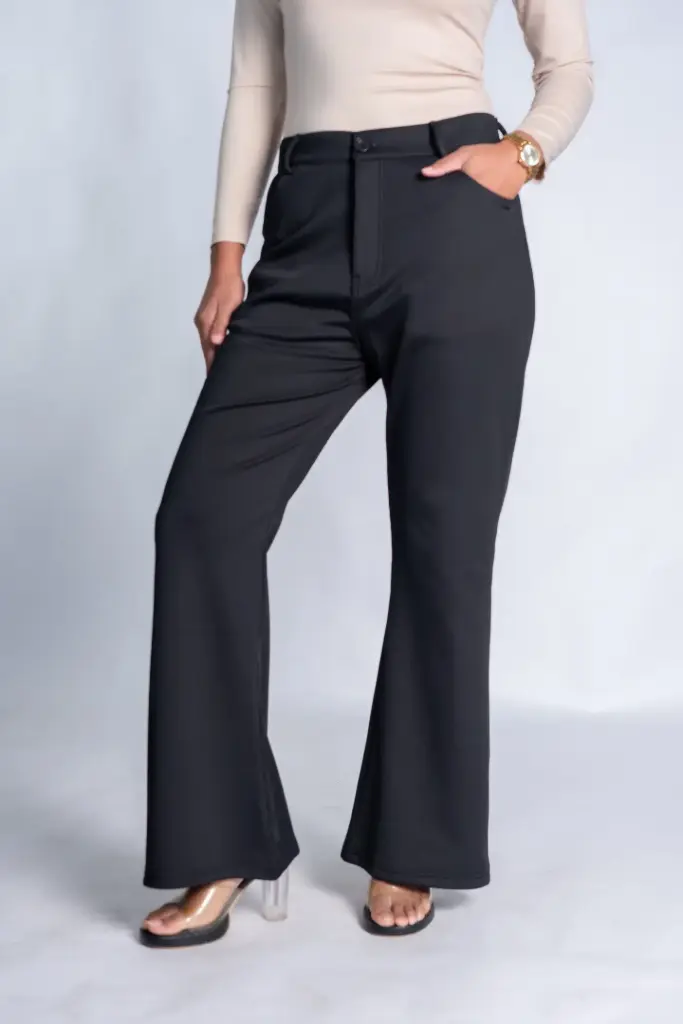 2.3884 HB24-355 FLARE PANT (BLACK, S)