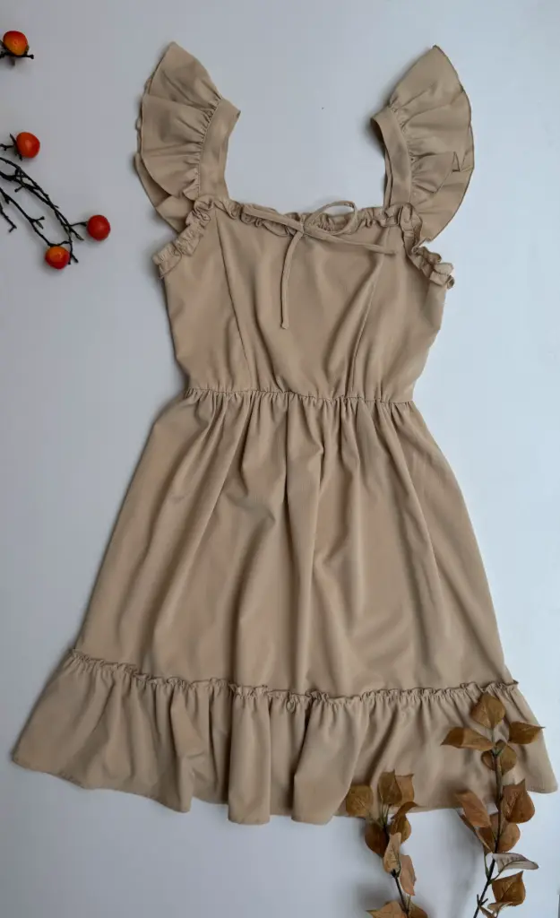 HB25-07 RUFFLE MIDI DRESS