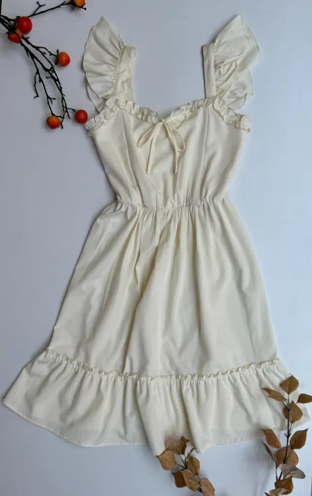 HB25-07 RUFFLE MIDI DRESS