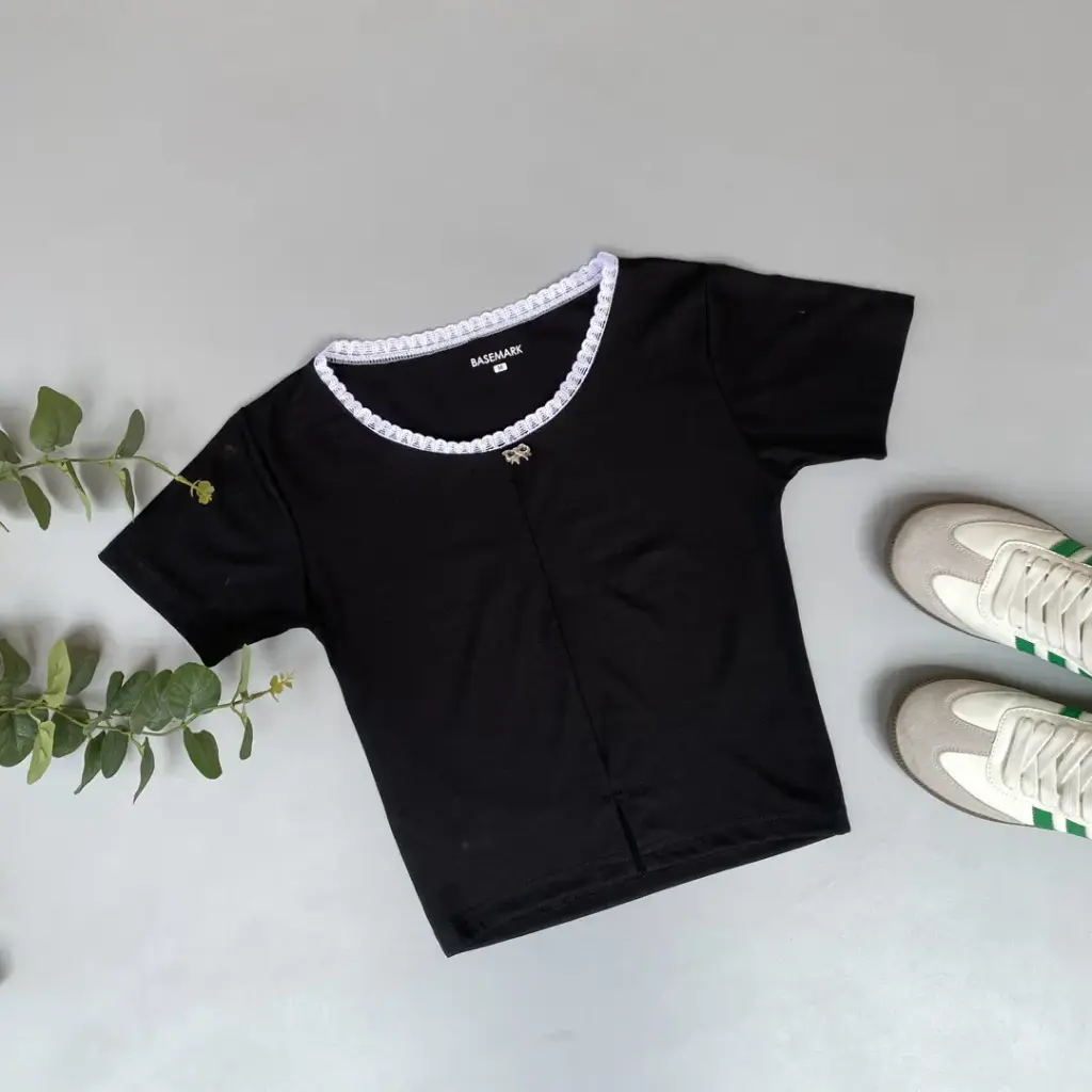 2.0745 HB SS25-163 BOW TEE (BLACK, S)