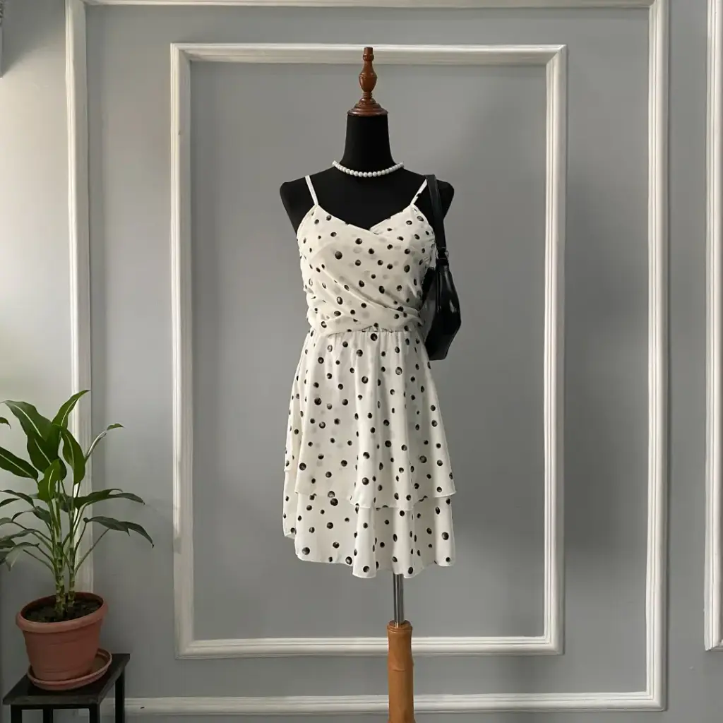 HB SS25-74 Front Cross Two Tired Dress