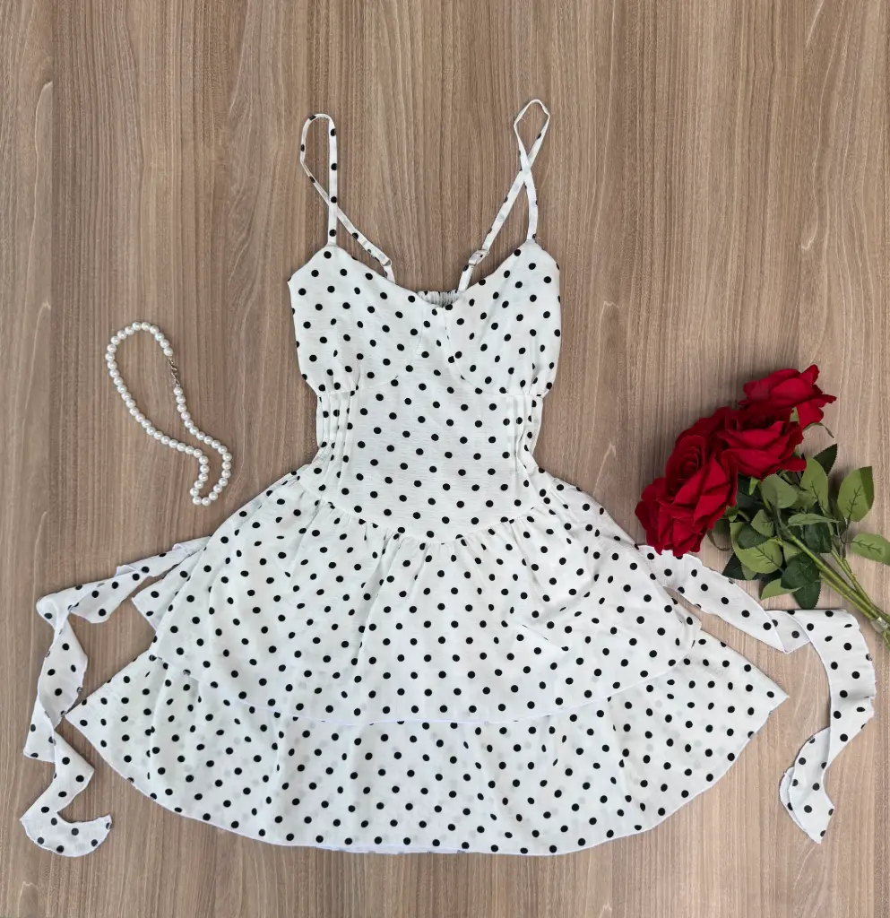 HB25-60 Tiered Polka Dress 
