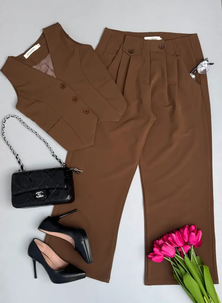 BMK108-81 Pleated Flared Formal Pant