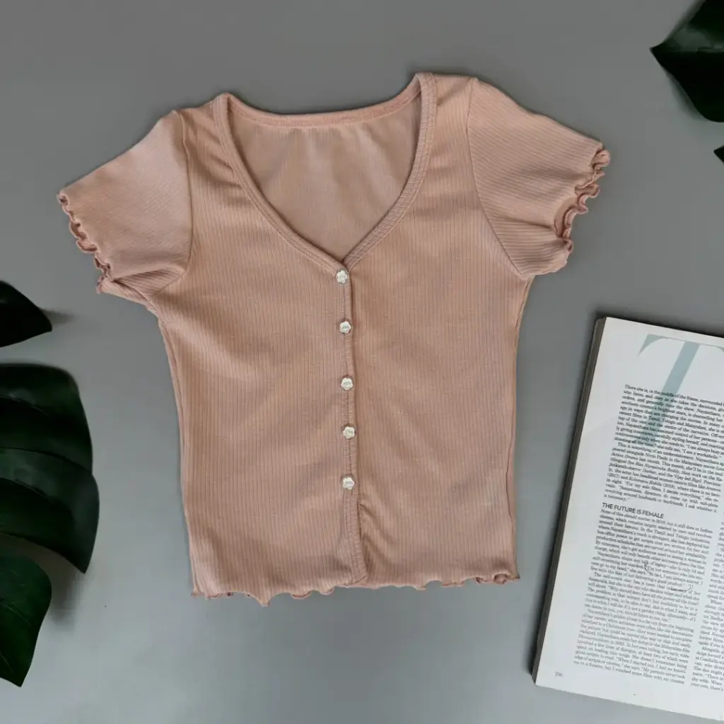 BMO SS25-29 RIBBED CROP CARDIGAN