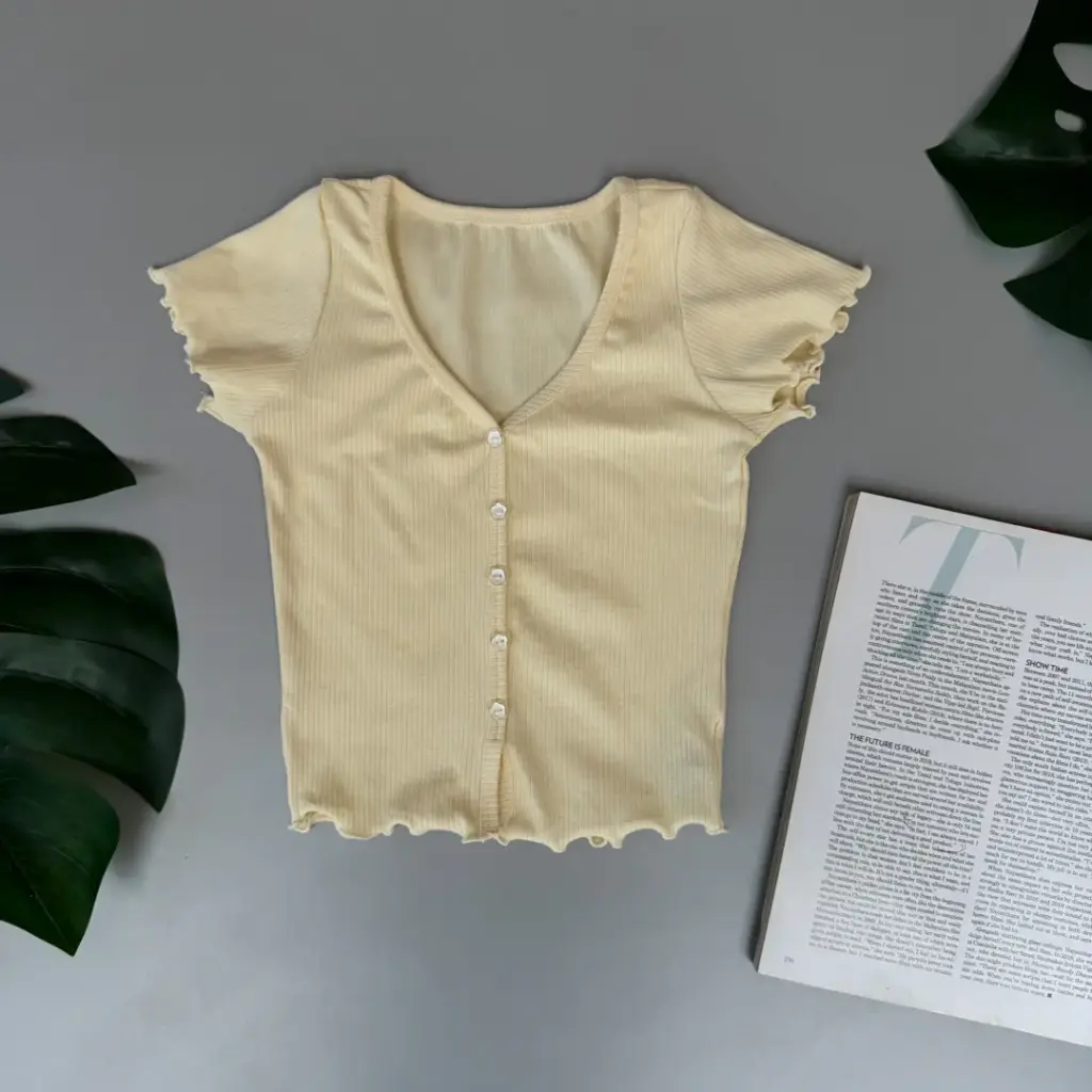 BMO SS25-29 RIBBED CROP CARDIGAN
