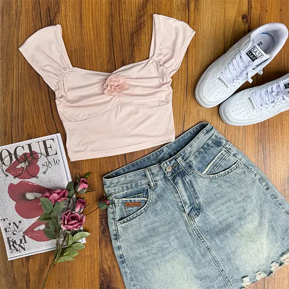HB SS25-101 ROSE TOP