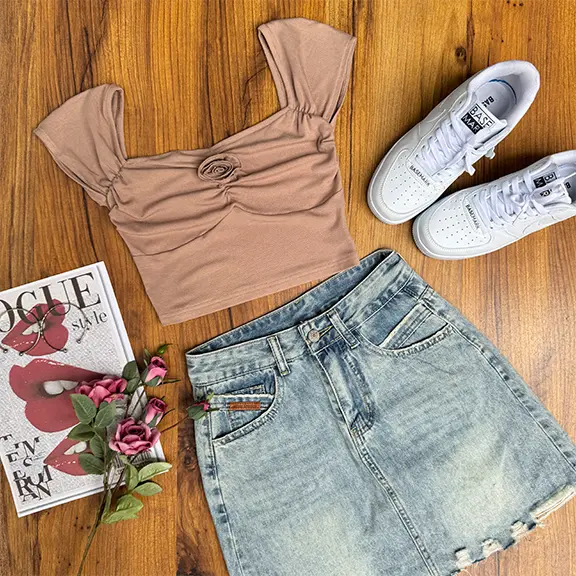 HB SS25-101 ROSE TOP