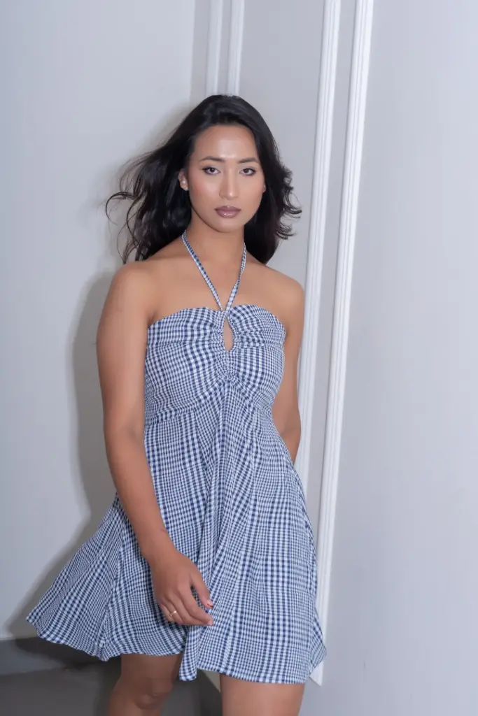 3.28413 HB SS25-200 BALLOON TUBE DRESS (BLUE, S)