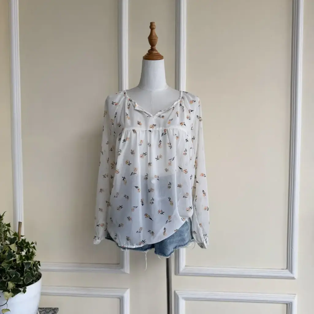 HB SS25-235 FLORAL CHIFFON TOP