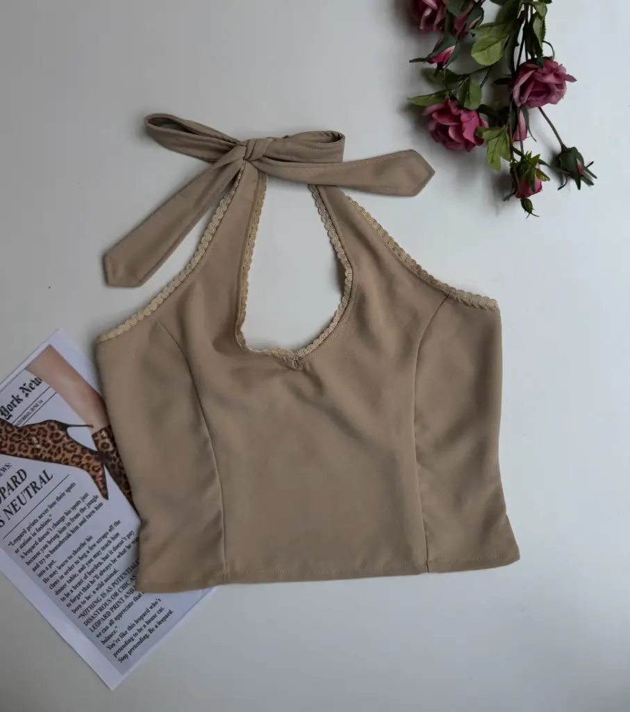 HB SS25-216 HALTER WAIST COAT