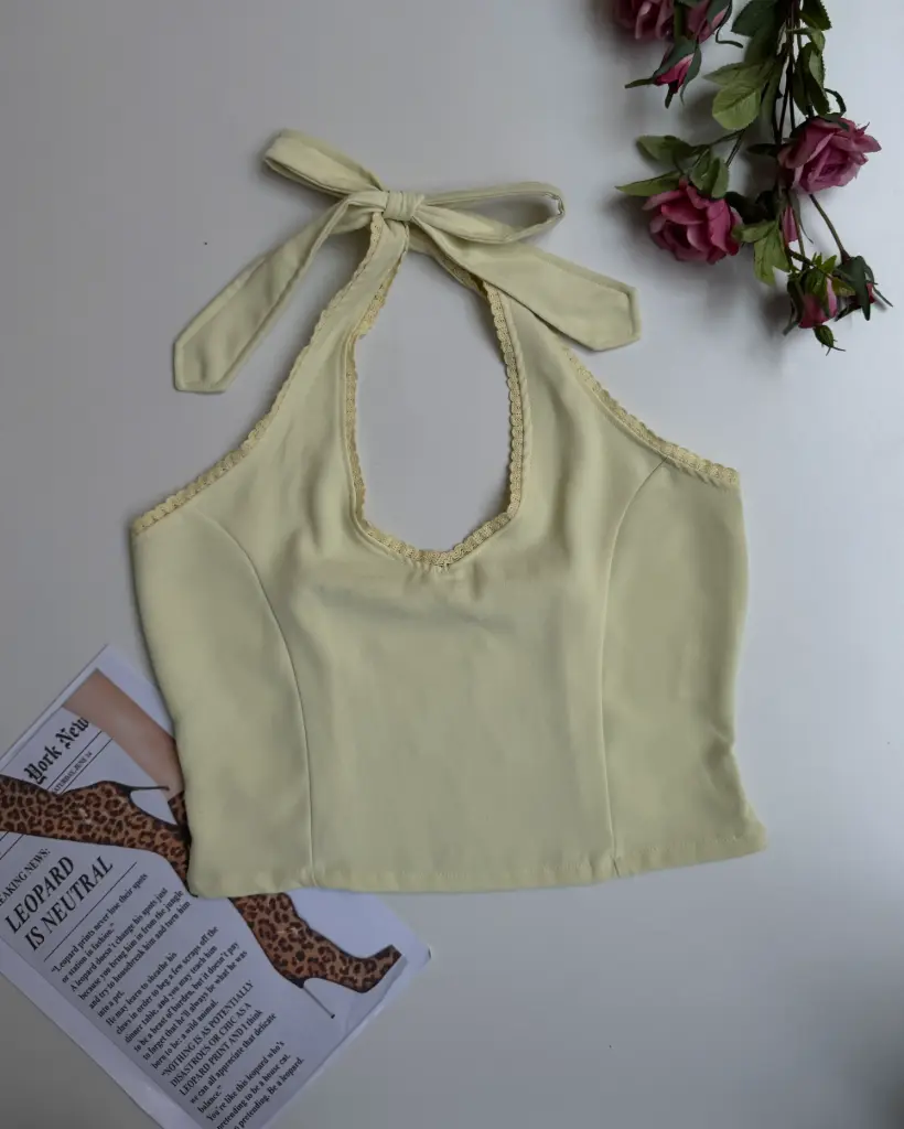 HB SS25-216 HALTER WAIST COAT