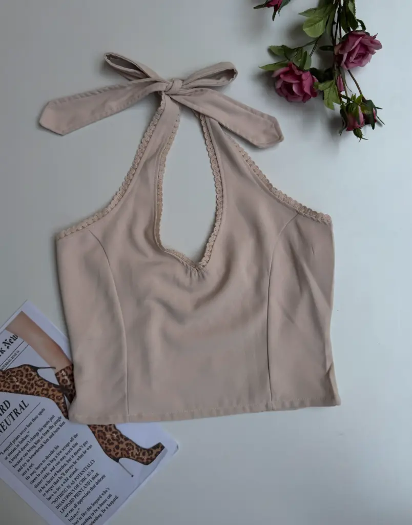 HB SS25-216 HALTER WAIST COAT