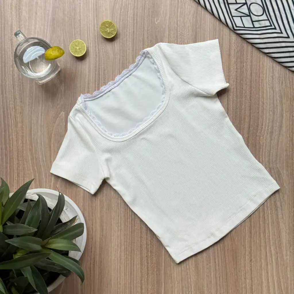 BMO SS25-28 RIBBED LACE TOP