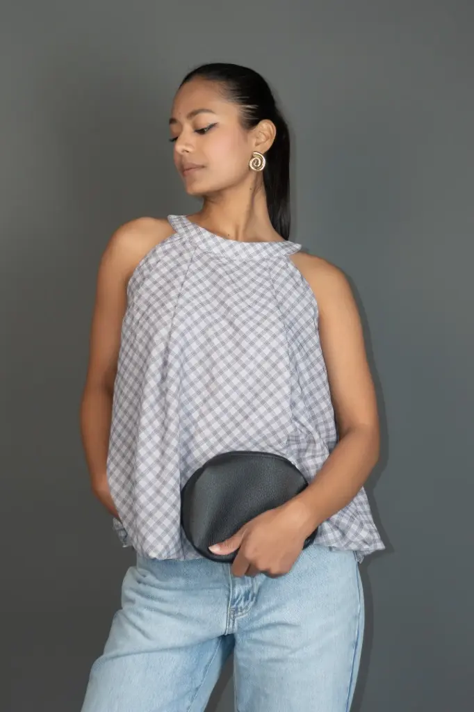BMO SS25-57 BALLOON CHOKERED TOP