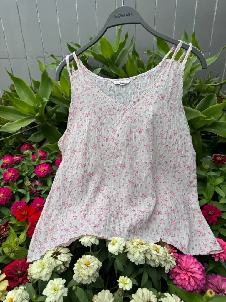 HB SS25-228 FLORAL CAMI TOP