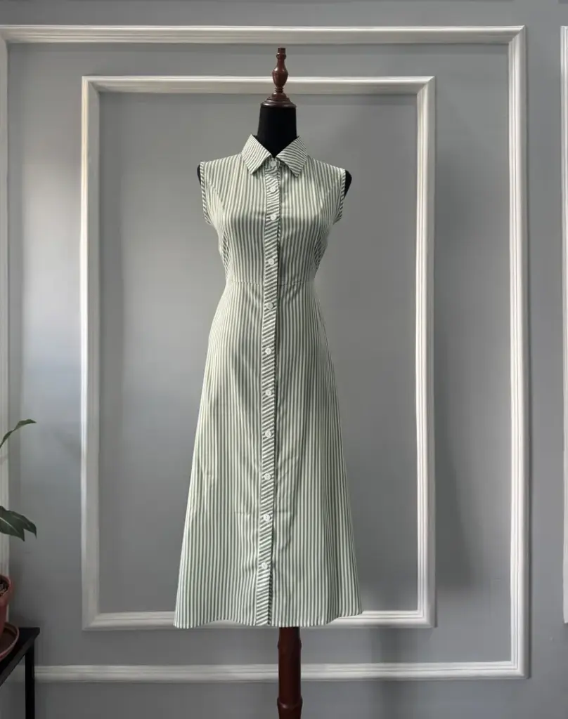 HB SS25-293 STRIPE LONG DRESS