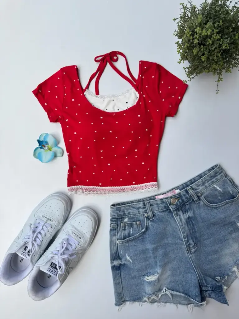 5057 CROP TEE