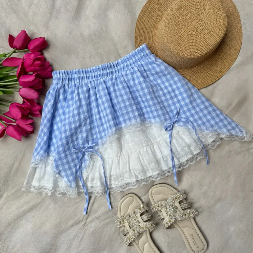 3.29825 717 MINI SKIRT (BLUE)