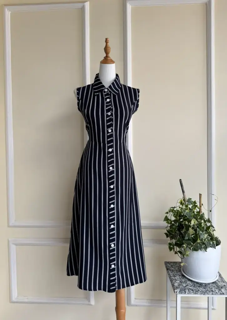 HB SS25-232 STRIPE DRESS