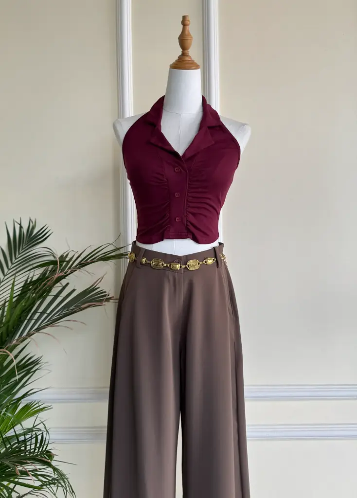 HB SS25-208 WHIMSY HALTER TOP