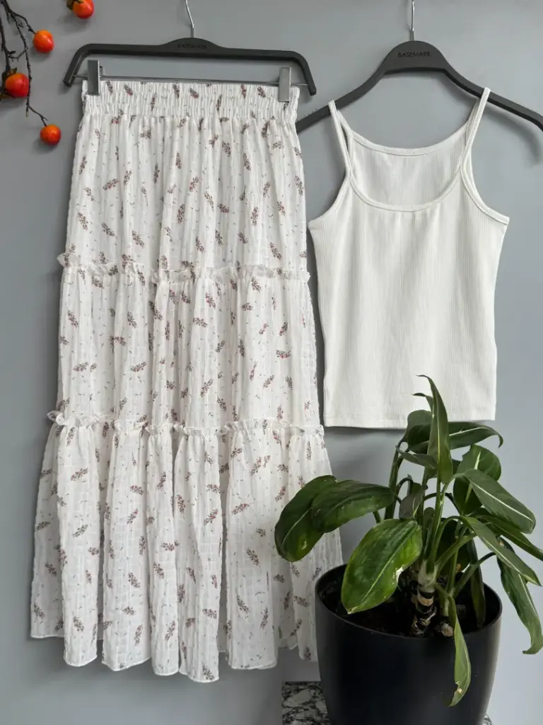 HB SS25-296 PRINTED SKIRT