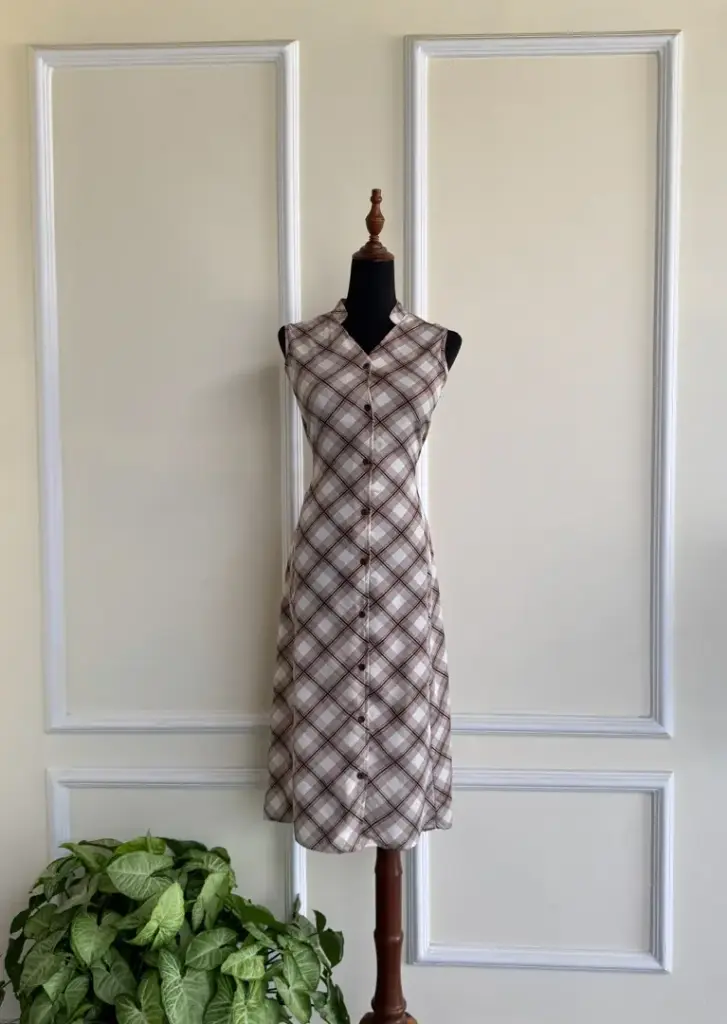 HB SS25-303 CHECKERED DRESS