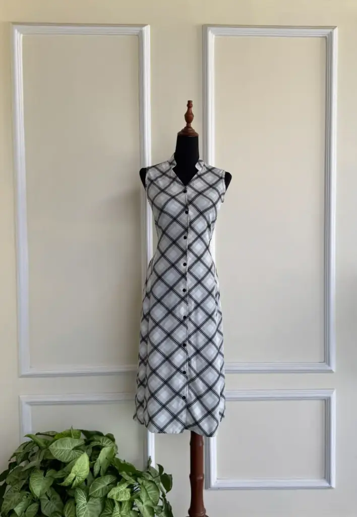 HB SS25-303 CHECKERED DRESS