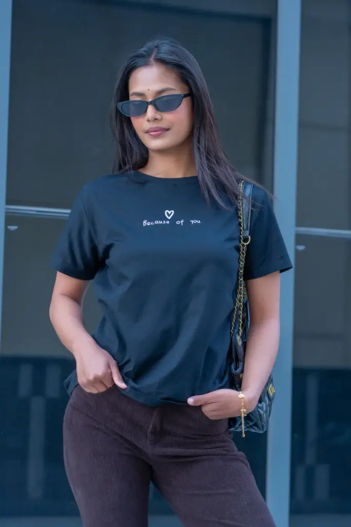 3.31916 8092 CROP T-SHIRT (BLACK)