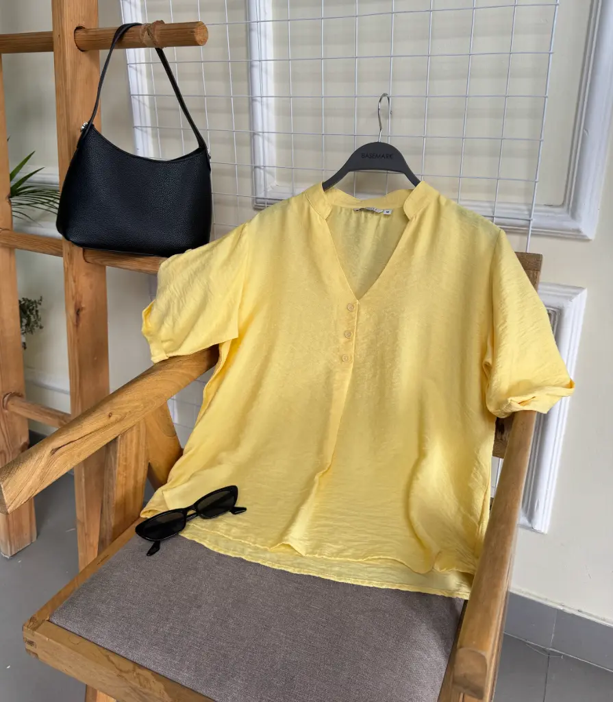 HB SS25-300 LINEN LOOSE BLOUSE