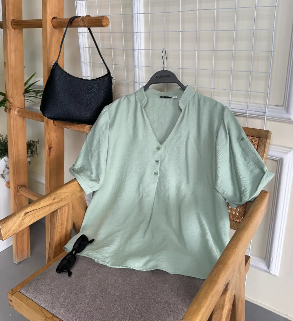 HB SS25-300 LINEN LOOSE BLOUSE