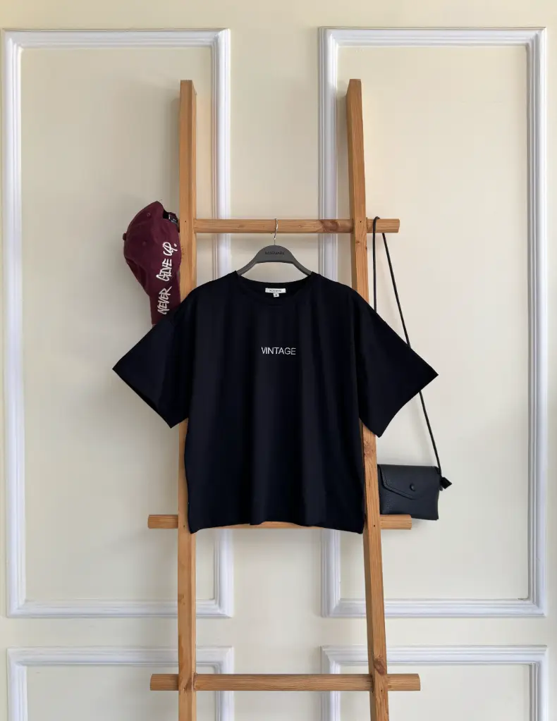 3.32386 BMO SS25-58 DROP SHOULDER T-SHIRT (BLACK, M)