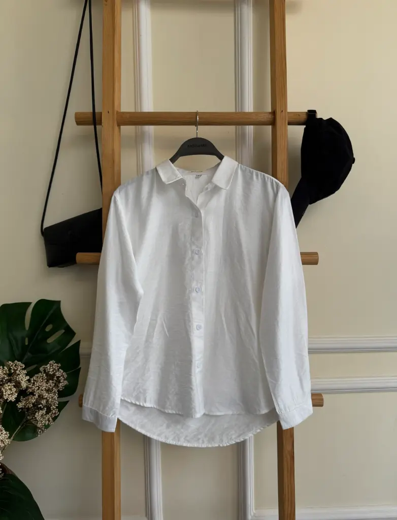 3.32912 HB SS25-304 SHEER FULL SLEEVE SHIRT (WHITE, S)