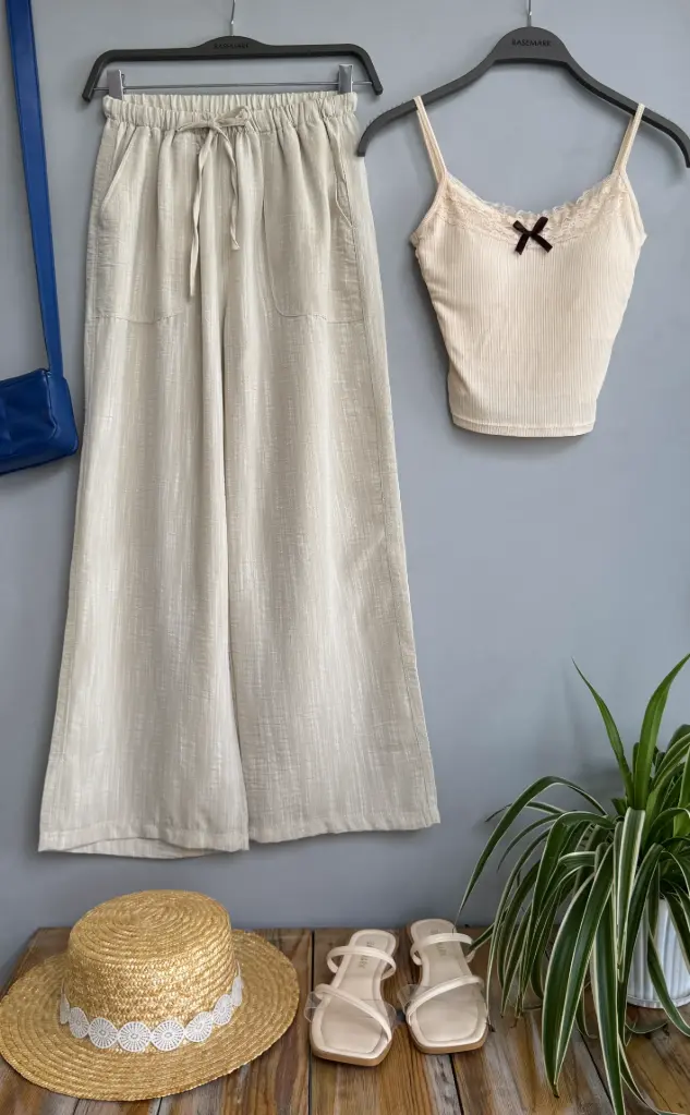 HB SS25-337 LINEN PALAJJO