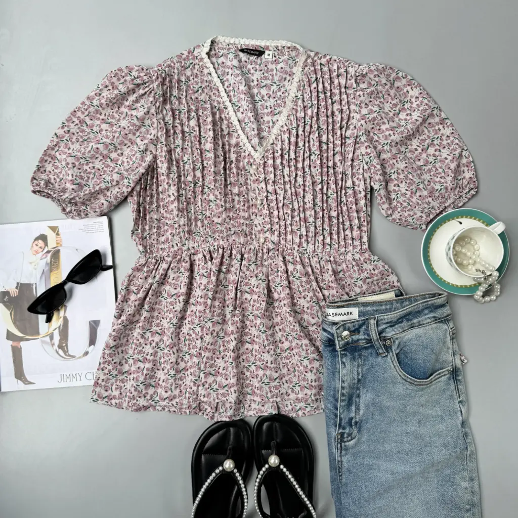 HB SS25-280 KESHA FLORAL TOP