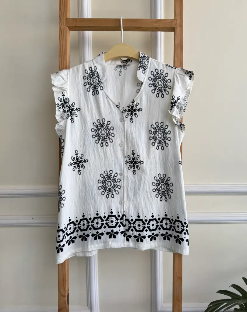 HB SS25-329 BOHO CHINESE TOP
