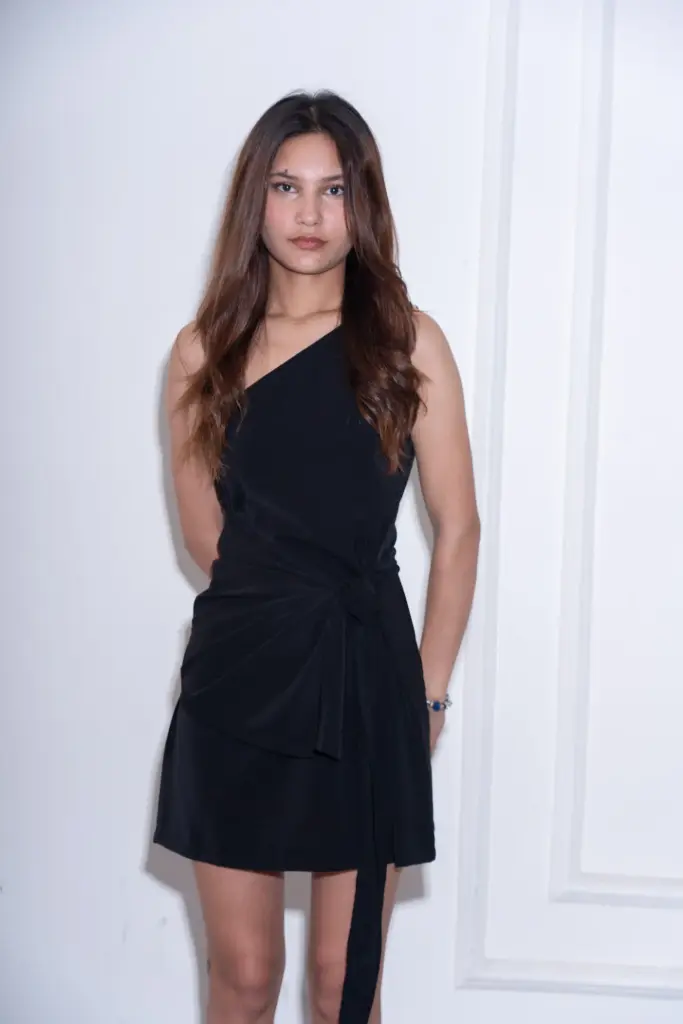 3.34324 HB SS25-346 ESTELLE MINI DRESS (BLACK, S)