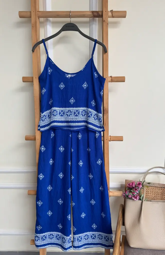 3.34448 HB SS25-301 BOHO WIDE LEG PALAJJO (BLUE, M)
