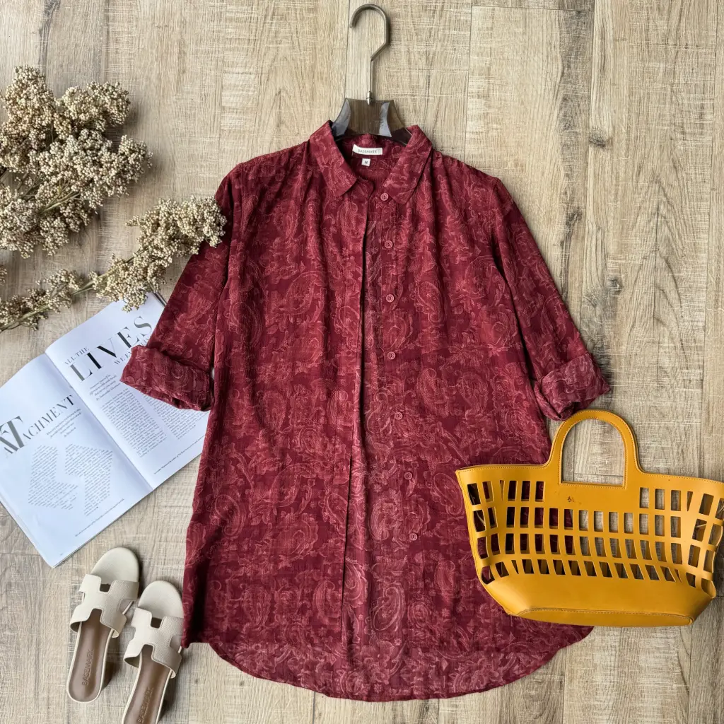 HB SS25-335 LONG CHIFFON SHIRT