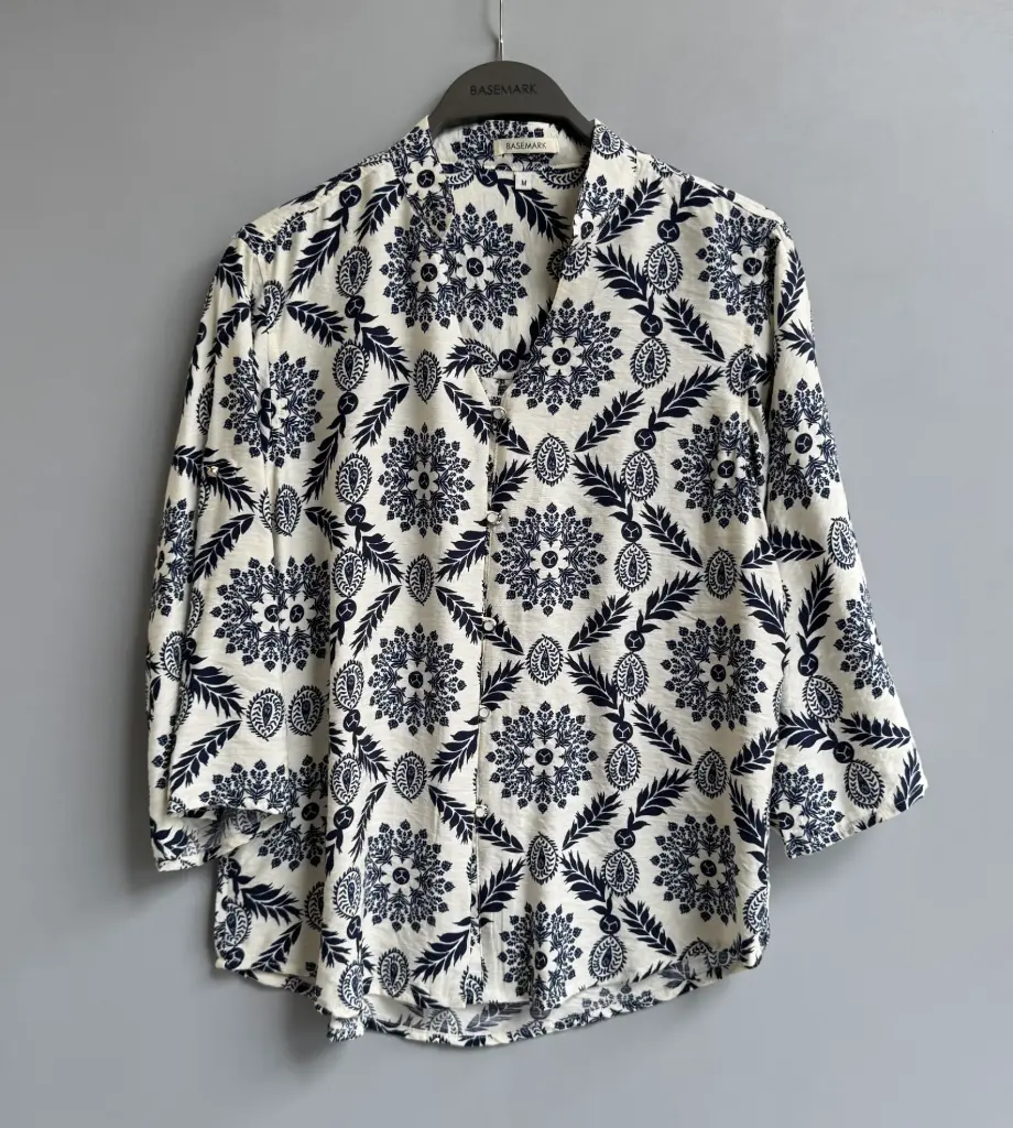 HB SS25-339 MOTIF HEMP BLOUSE