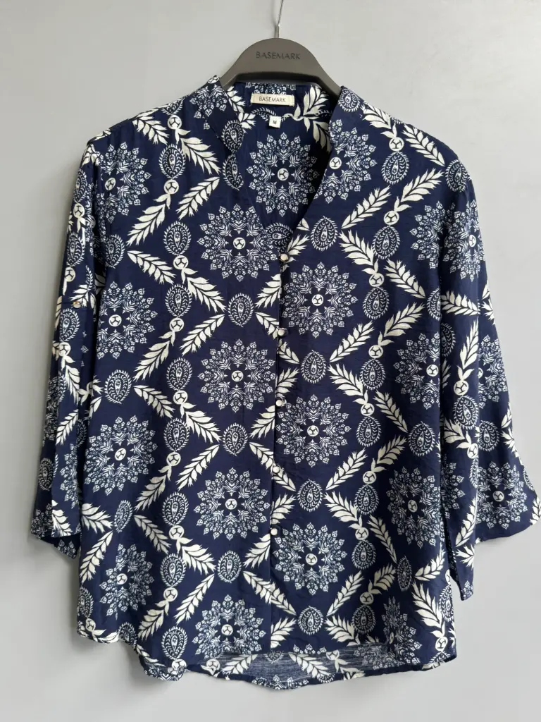 HB SS25-339 MOTIF HEMP BLOUSE