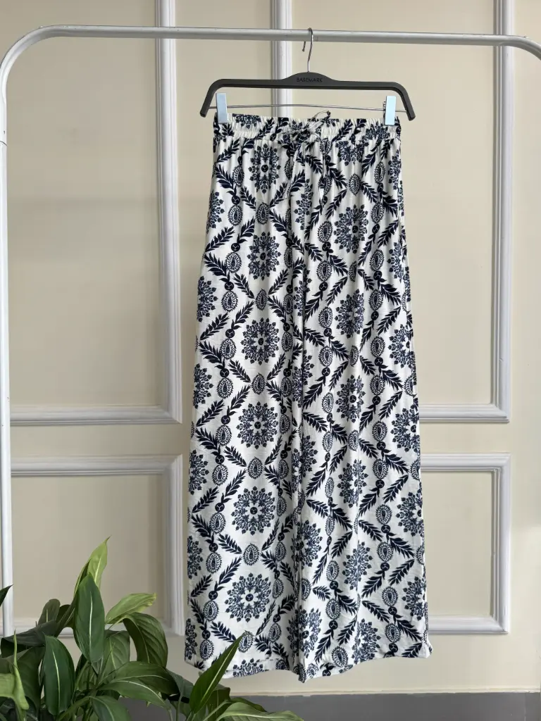 HB SS25-340 MOTIF HEMP PALAJJO