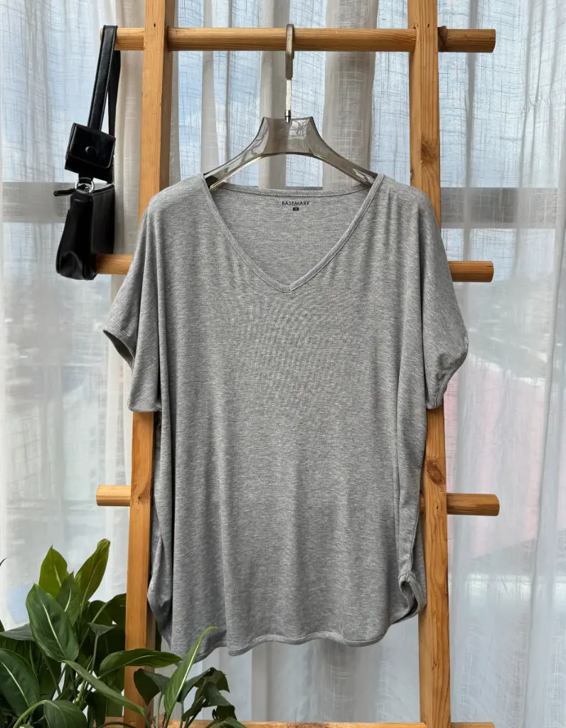 HB SS25-354 V NECK LOOSE TEE